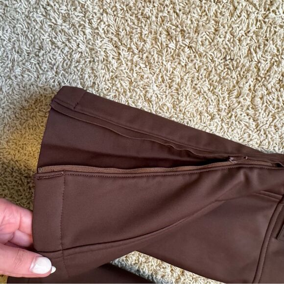 Halfdays Isabel Soft Shell Bib Pant Ski Small Waterproof Brown Spiked Cocoa - Picture 10 of 13